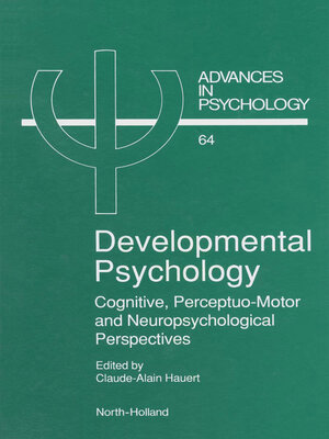 cover image of Developmental Psychology